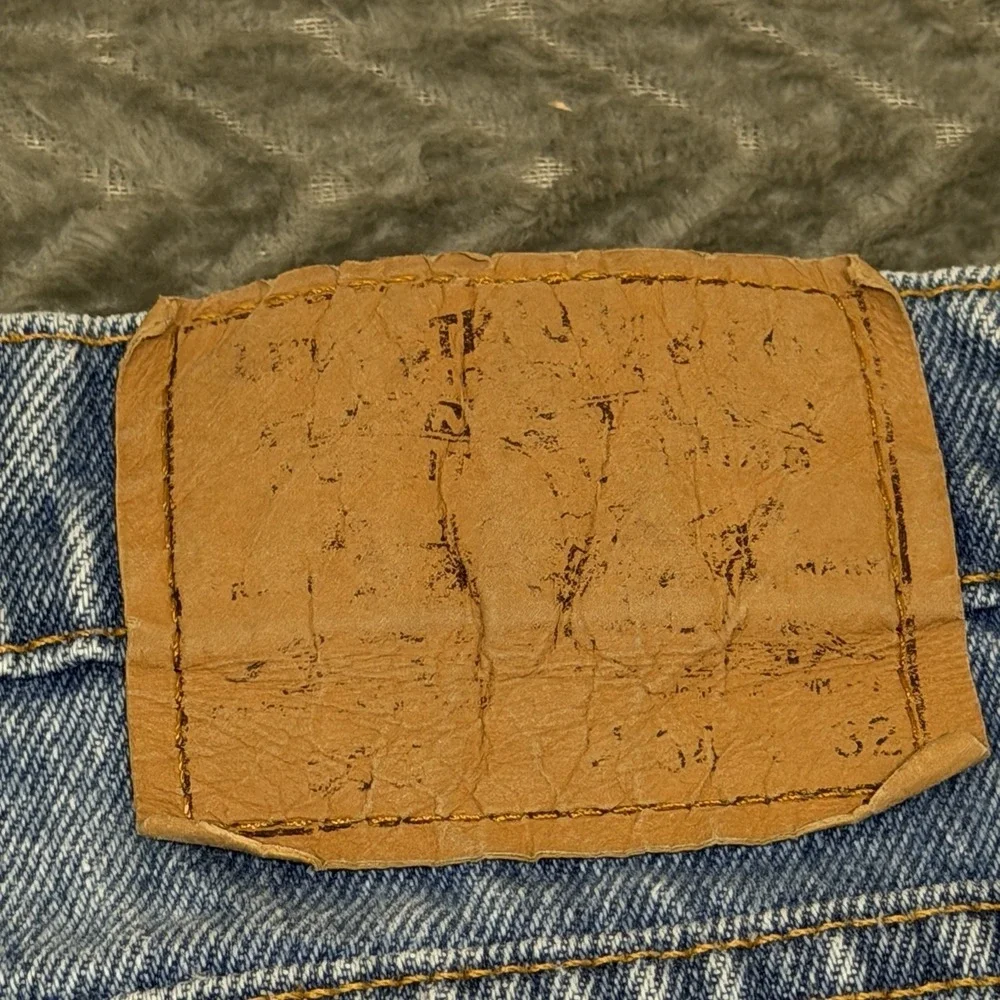 Vtg 90s Levis 505 Jeans Mens Size 32x28 Straight Leg Denim Orange Tab USA Made